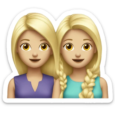 Two party blond girls sticker