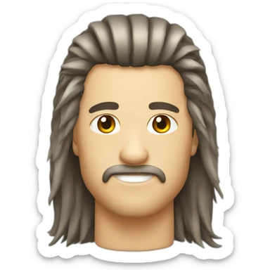 mullet haircut sticker