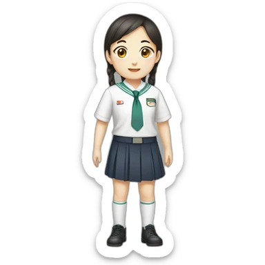 Korean school uniform sticker