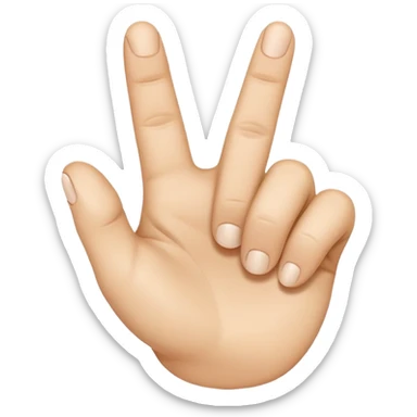 “Emoji-style hand making the letter ‘C’, with the index finger slightly curved. Clean, simple design, smooth shapes, neutral skin tone. White or transparent background, high resolution.” sticker
