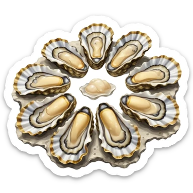 marine oysters sticker