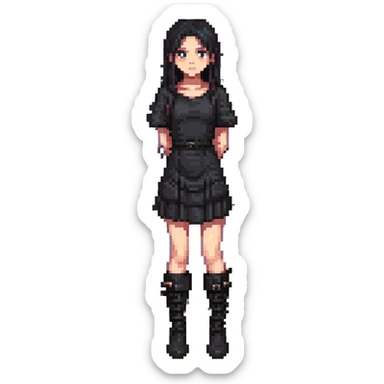 goth girl sticker