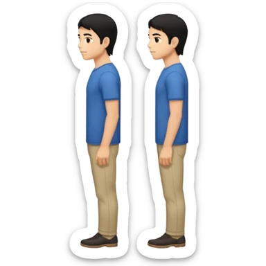 The Walking Man black hair all body from the side sticker