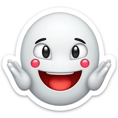 Manos de Emoji de fantasmita  haciendo señas  sticker