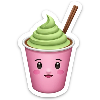 Pink Matcha sticker