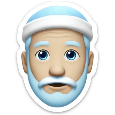 Pale Santa klaus blue sticker