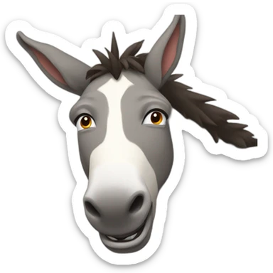 braying donkey sticker