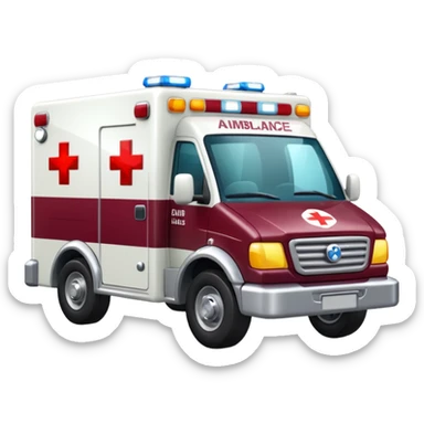 burgundy ambulance sticker