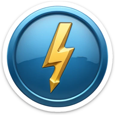 Whatsapp icon with a bolt resembling quick action sticker