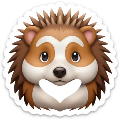 crossbreed of a hedgehog and a beagle dog sticker