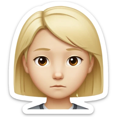 "- Nam
- 10 tuổi
- Da trắng
- Tóc ngắn, vàng, vuốt gọn gàng
- mặt nghiêm túc
" sticker