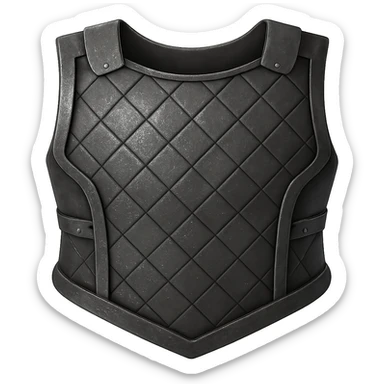 Create an iron version of this chainbody with the same shape, looking a little worn and realistic metallic iron. The style should emulate emoji style with a transparent background. sticker