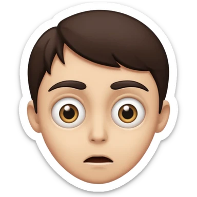 Wide eyes / Shadow to represent fear sticker