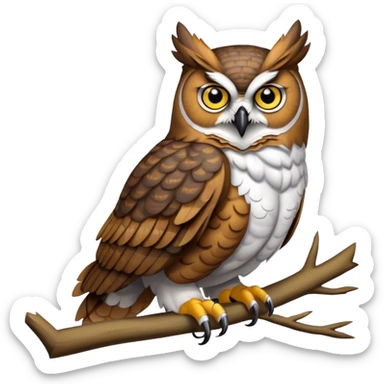 Full Body Great Horned Owl sticker