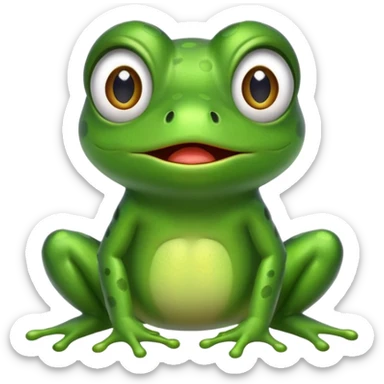 Emoji grenouille choqué  sticker