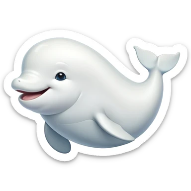 Beluga whale emoji sticker