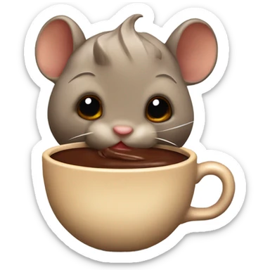 Ardilla tomando chocolate caliente sticker