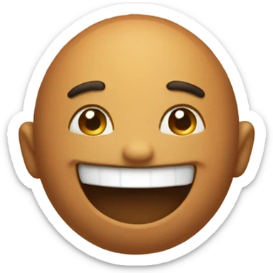 Cute emoji with big smile  sticker