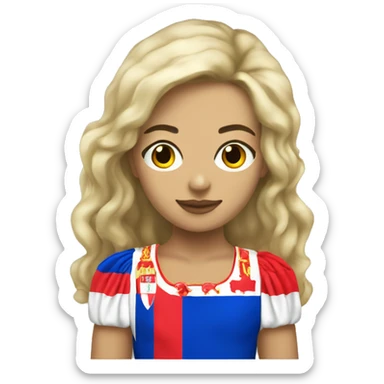 coquette serbian flag sticker