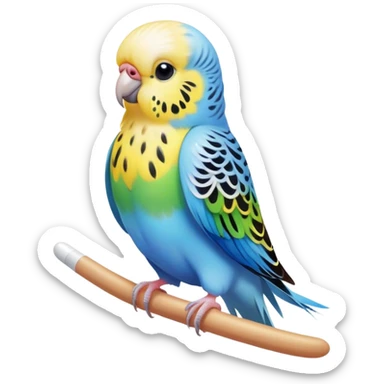 budgie in a hospital  sticker