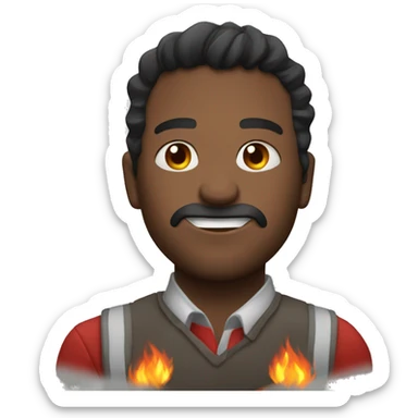 Manos de trato y fuego sticker