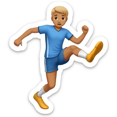 kicking feet and blushing  sticker