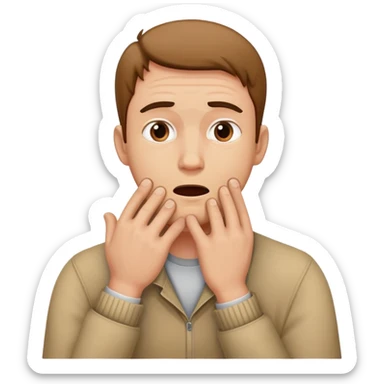 guy with hands going around his throat  sticker