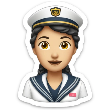 Woman sailor sticker