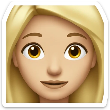 Doctor blonde girl with brown eyes sticker