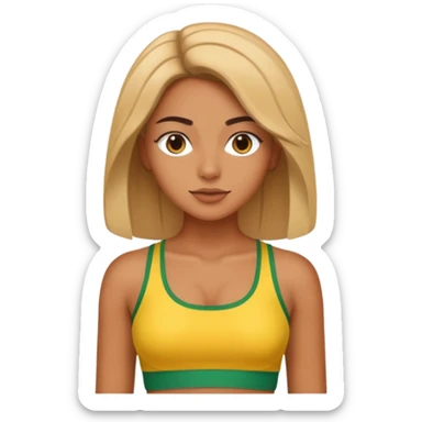 brasil crop top sticker