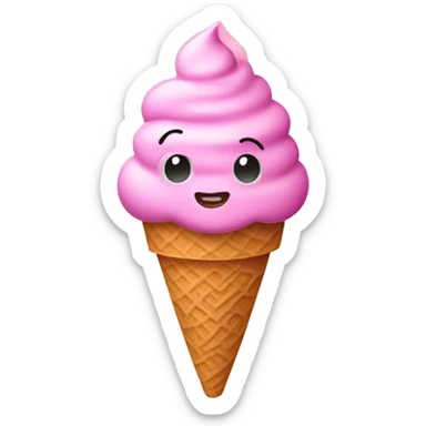 Pink ice cream  sticker
