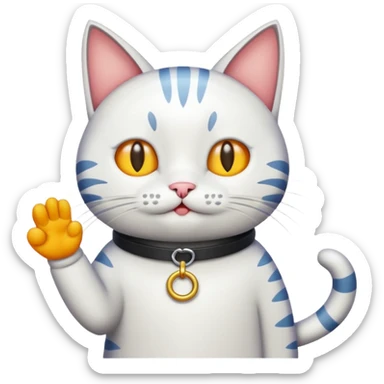 A Cat saying task is done. sticker
