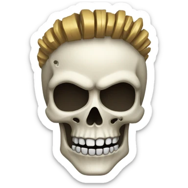 combine skull and smirk emoji sticker