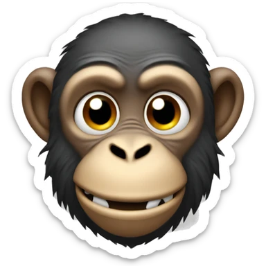 Monkey that has a ultimate jaw ligne he has so much rizz sticker