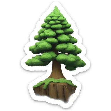 Pine Tree in clouds sticker