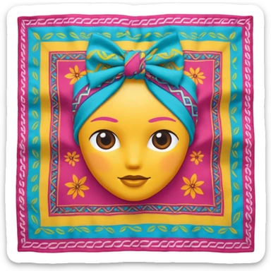 patterned bandana headscarf  sticker