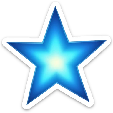 navi blue star sticker