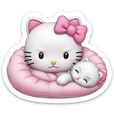 Hello kitty sleeps sticker