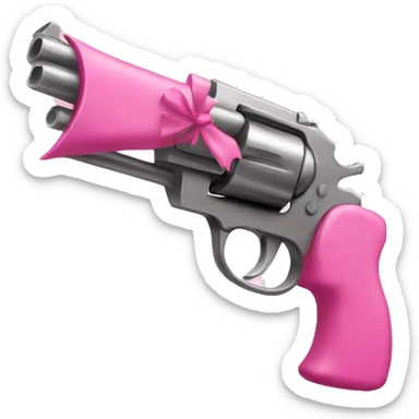 pink gun with bow sticker