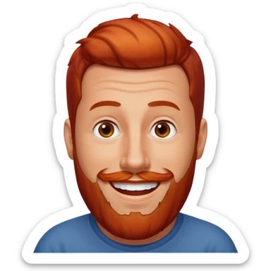 Adam Sandler red beard sticker