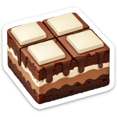 brownie chocolate blanco sticker