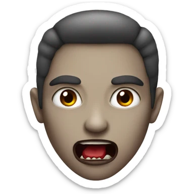 Vampire with giant lips sticker