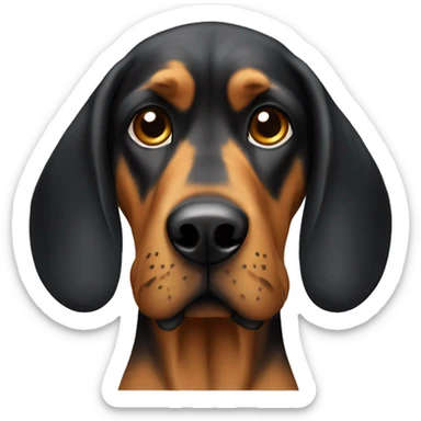 Black and tan bloodhound sticker