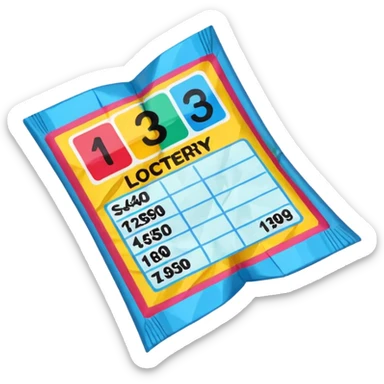 Lottery scratch ticket sticker