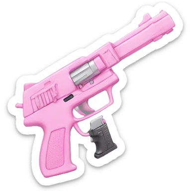 Pink cute aesthetic gun￼ sticker