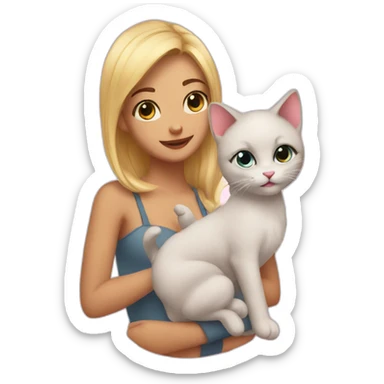 Darling and kitty sticker