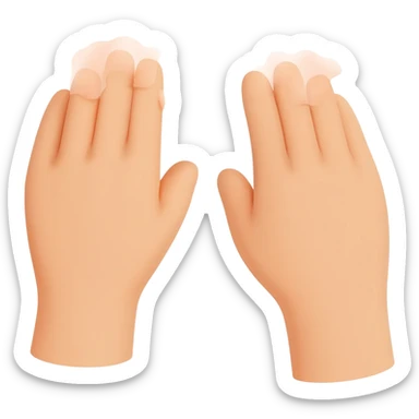 itching hands sticker