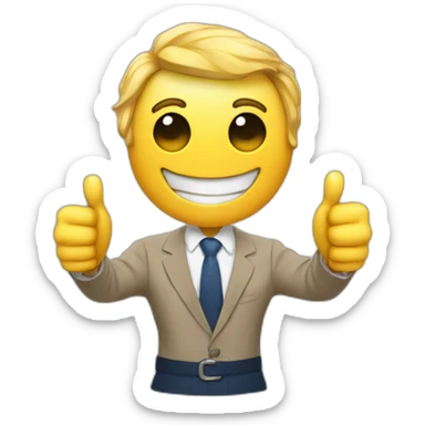 Anchor with two thumbs up sticker
