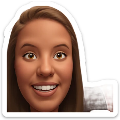 smiling girl indoors meme sticker