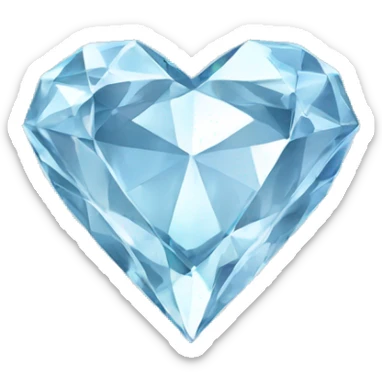 Diamond heart sticker